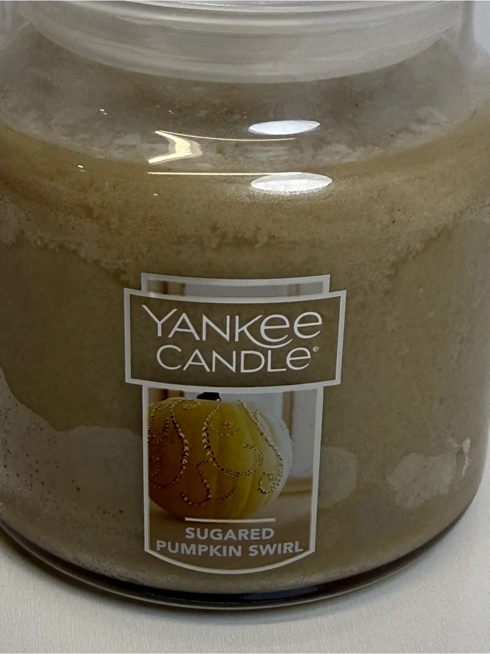 Yankee Candle Sugared Pumpkin Swirl Medi Jar 1 Wick Candle 22 oz Rare New